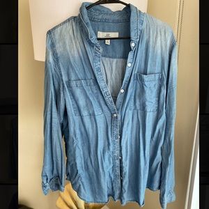 Chambray - soft jean - button up top